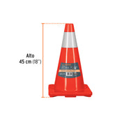 Truper Safety Cone With Reflective Collar 45Cm.